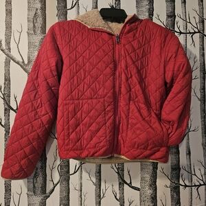 ZYIA Red Jacket with Cream Sherpa Lining